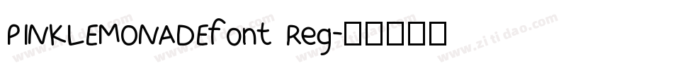 PINKLEMONADEfont Reg字体转换